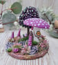 Miniature Mushroom Fairy House - Purple - Image 6
