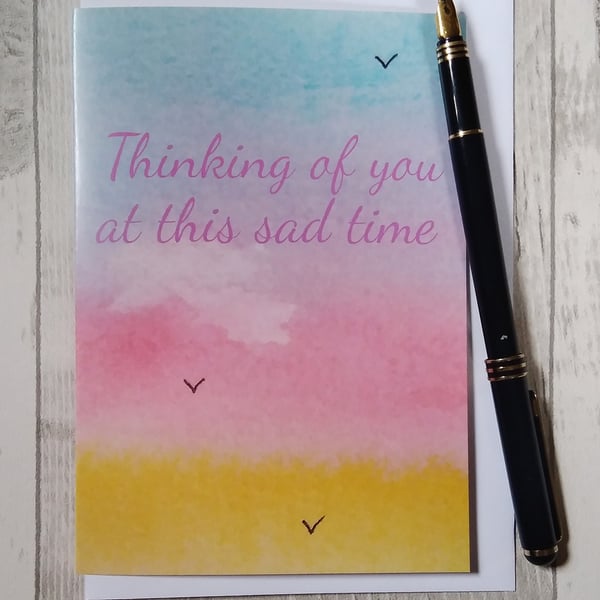 Sympathy card. Thinking of you card. Bereavement card. Loss card. Greetings card