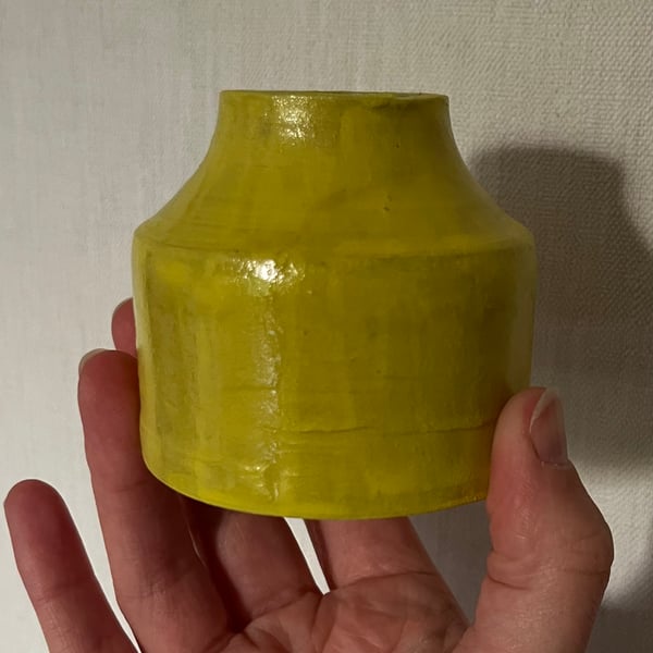 Yellow wildflower bud vase