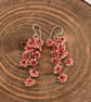 Peach Cascade Crochet Earrings - Image 2