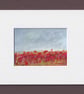 Poppies - acrylic miniature of poppy field