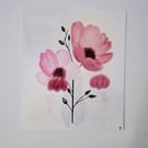Original Abstract Acrylic Painting - Abstract Art – Pink Flowers