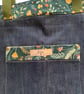 Weekender Tote.  Denim and Fauna Fabric.  Botanical Collection. - Image 7