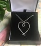 Handmade Sterling Silver 925 Open Heart Pendant Necklace - Summer Seconds - Image 4