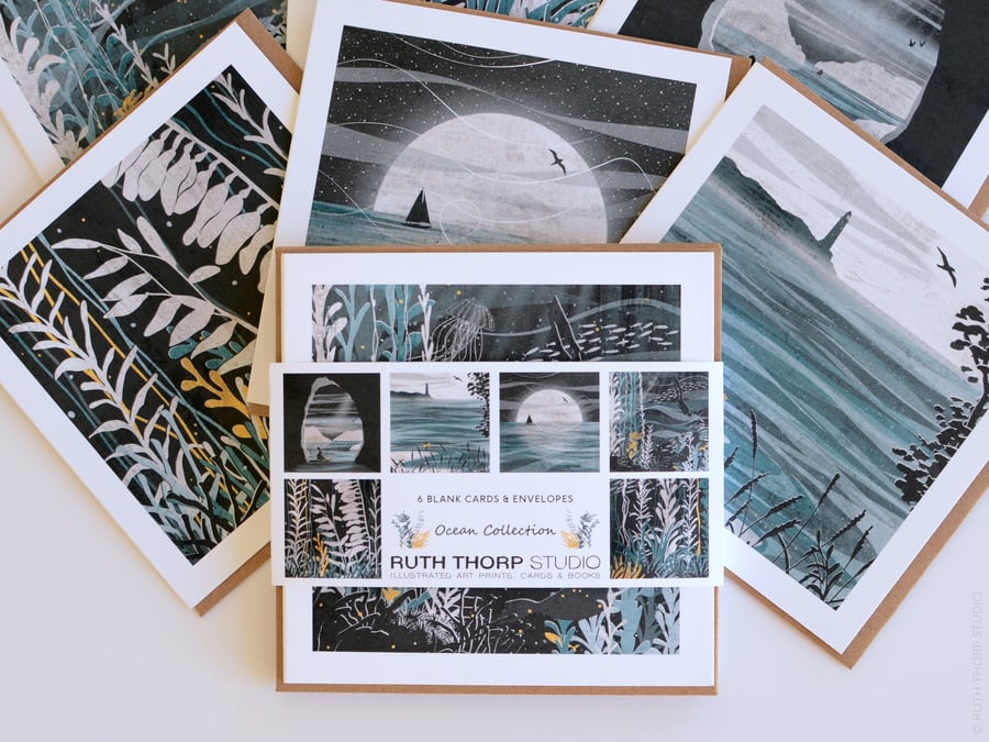 Ocean Pack of 6 Greeting Cards