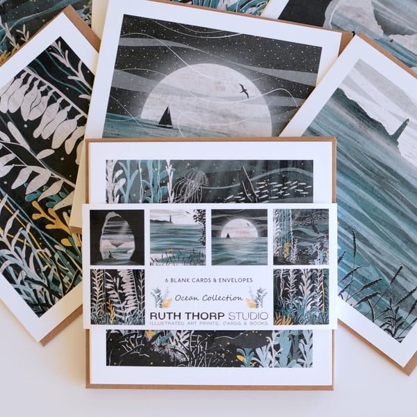 Ocean Pack of 6 Greeting Cards