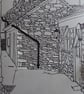 High Wray Farm original linocut - Image 2