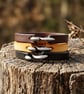 Personalised Leather Bracelet with Coordinates and Optional Secret Message  - Image 2