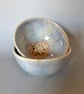 Handmade Ceramic Stoneware Bowl: Blue pink glaze