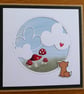 Fox With Clouds and Toadstools Blank Card - Image 4