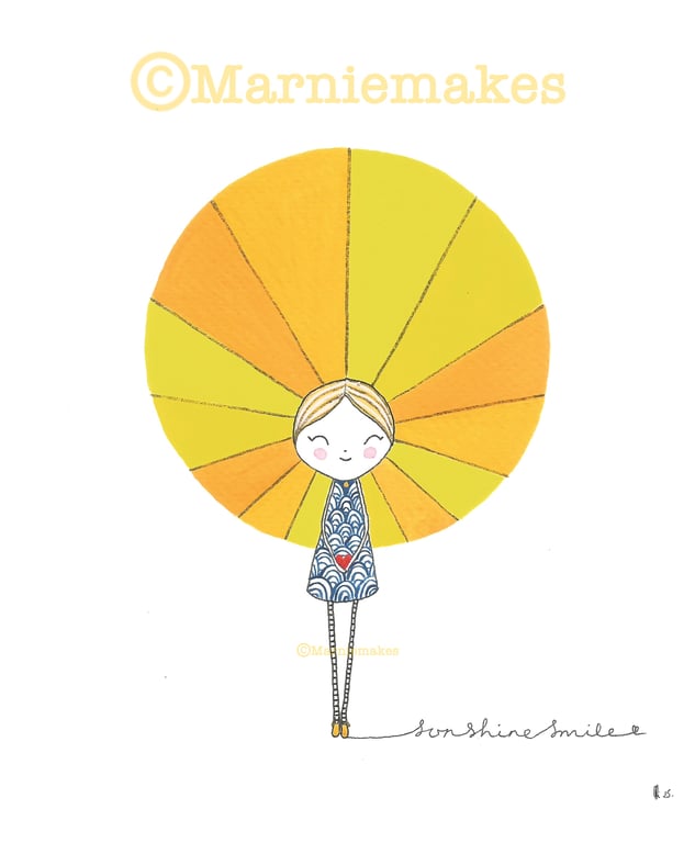 Sunshine Smile - A5 Giclee Print 
