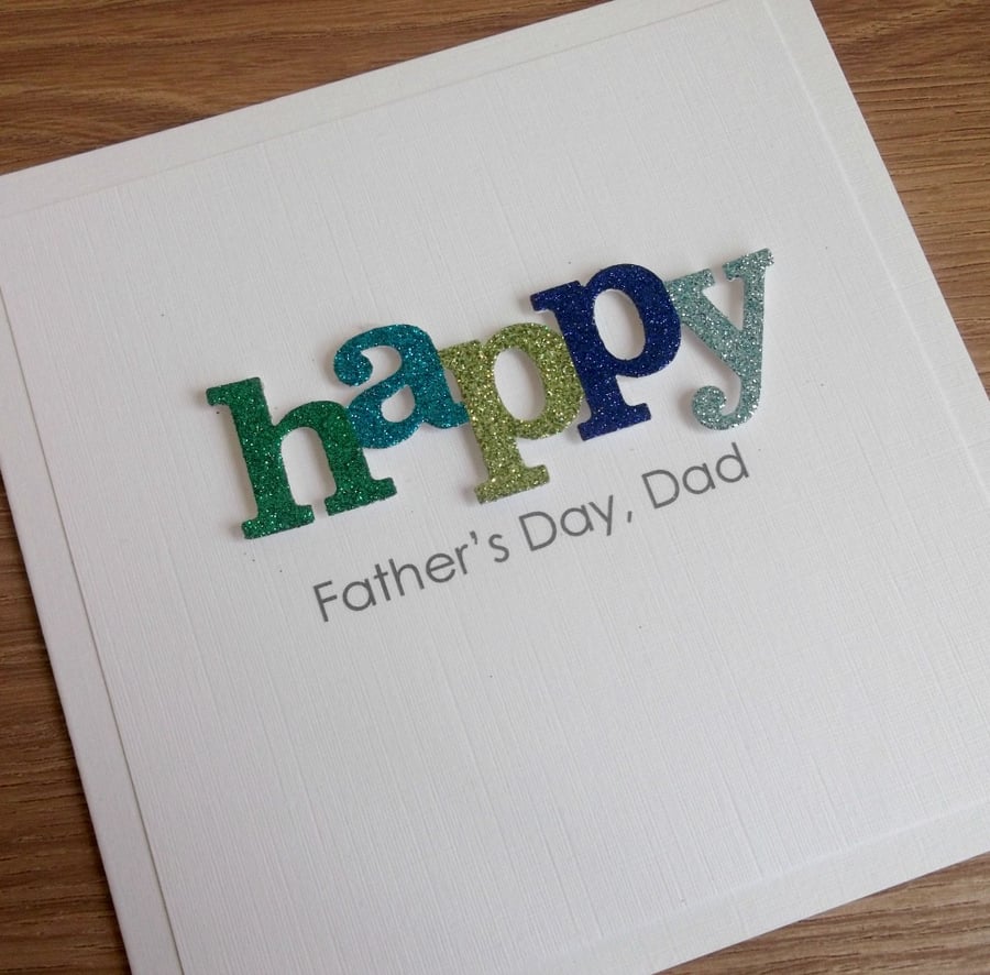 Handmade father's day card, can be personalized, dad, daddy