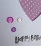 Birthday Card - Dusky Pink and White Polka Dot Heart Aperture - Image 2