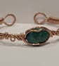 Chrysocolla and copper bracelet