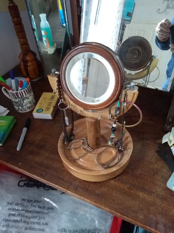 jewellery stand with a mirror
