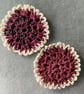 Pretty crocheted coasters or doilies (pair) - Image 1