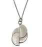 Geometric sterling silver semi circle handmade pendant - Image 5