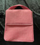 Red and White Gingham Handmade Insulated Lunch bag - Image 2