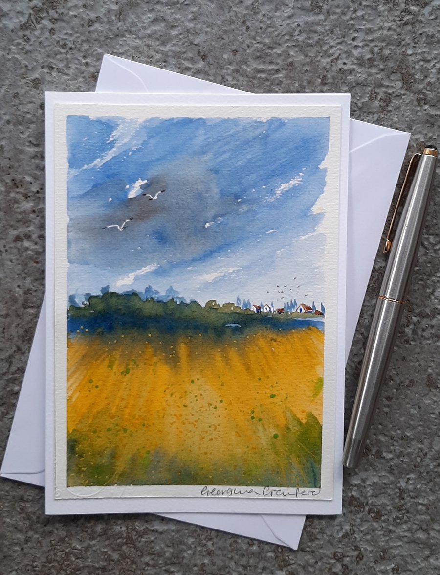 Summer. Handpainted Blank Cards