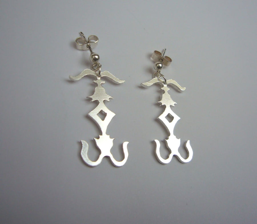 Sterling silver drop earrings