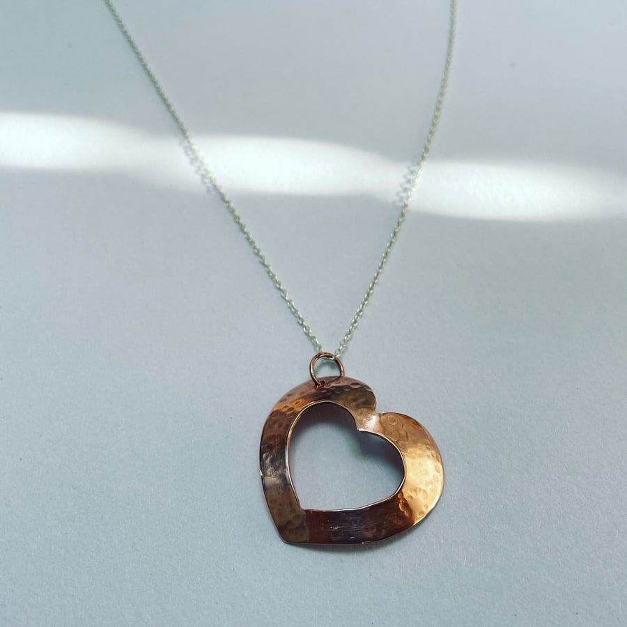 Reversible Copper Pendant Necklace