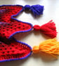 Crochet pattern for small ripple tasseled throw. Multicoloured.  Photo tutorial. - Image 3