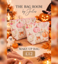 Make Up Bag in Quilted Pumpkin Fabric - Image 1