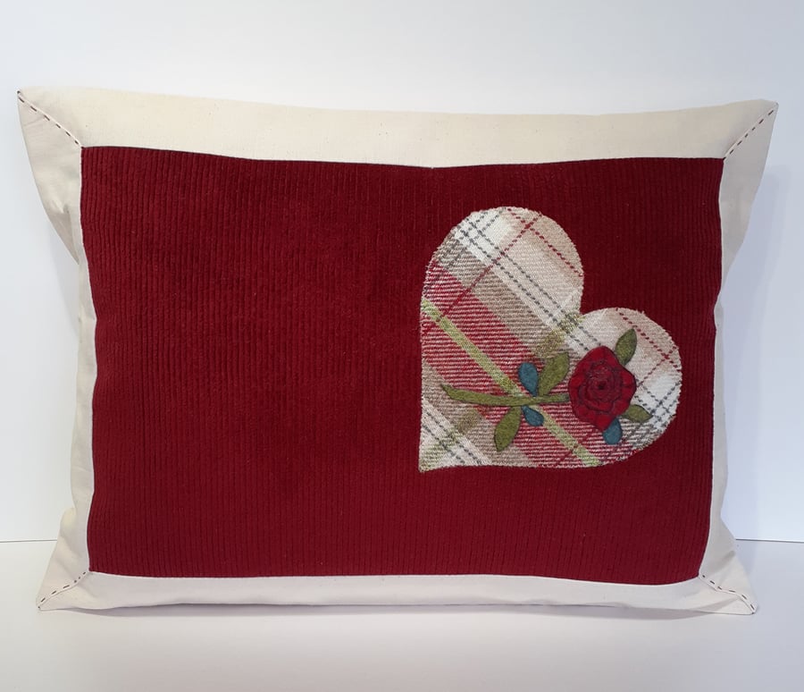 Heart and Roses Cushion