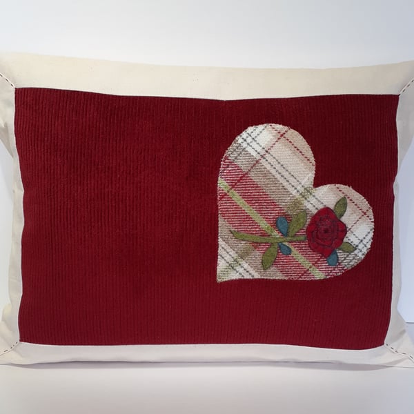 Heart and Roses Cushion