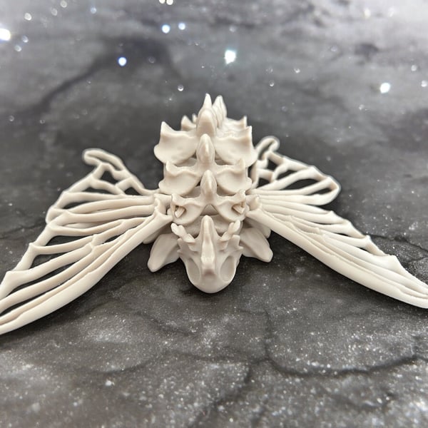 Bone Moth Moth Articulated Fidget Toy 3D Printed Desk Ornament