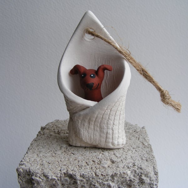 Brown dog in a blanket (1)