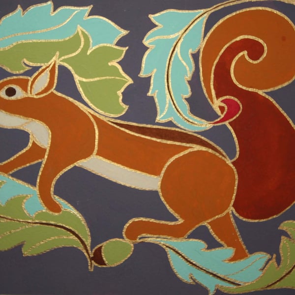 Red Squirrel, Original Painting