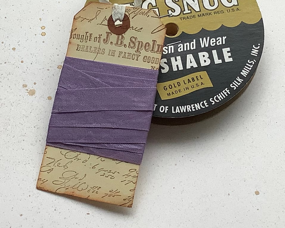 VINTAGE style  ribbon  ( silky seam binding). 4yds.  '  Lilac' .