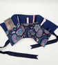Navy blue make up wrap with colourful pattern.  - Image 2