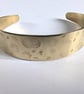 Brass Hand Stamped Flower Cuff - Image 3