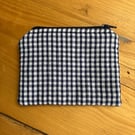 Gingham Quilted Fabric Midi Purse