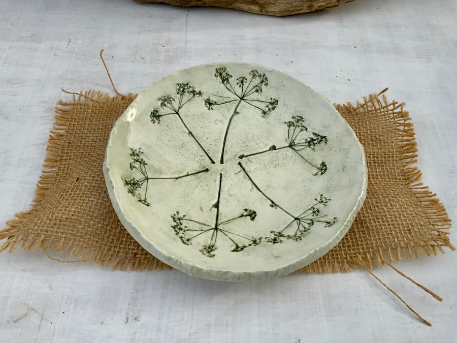 Cow Parsley Imprinted Dish