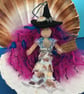 Tiny Sea Witch Mermaid Doll Hanging Decoration, Pink And Blue - Image 2