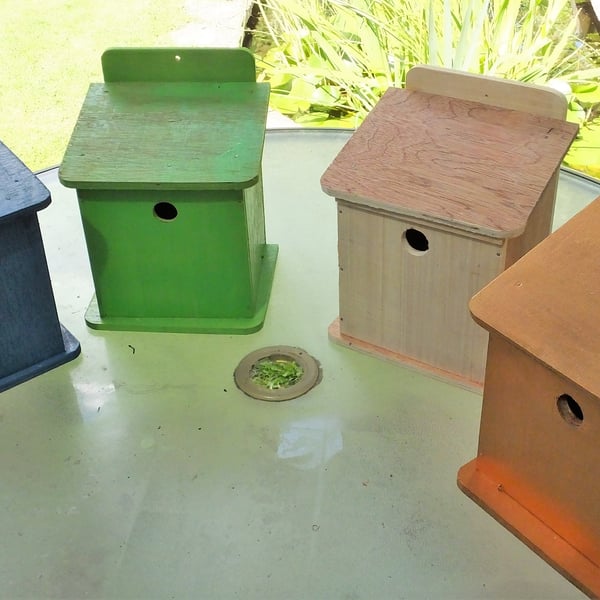 Wild garden bird nesting box in kit form, self assembly kit, great family fun.