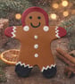 Handmade Air Dry Clay Gingerbread Man Fridge Magnet - Image 1