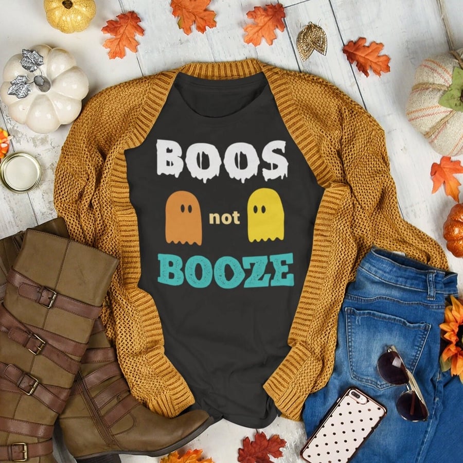Boos not Booze Sober Halloween Shirt, Unisex sobriety shirt, Sobriety gift, AA g