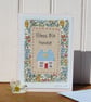 Hand-stitched new home card to brighten up a busy day of un-packing!