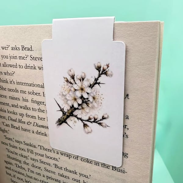 Blackthorn Magnetic Bookmark - Botanical Bookmark Gift