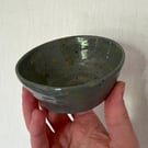 Grey speckle glazed dish