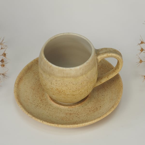 Cup and Saucer - Oatmeal  200ml (2)