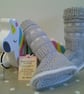 Baby Bootie Socks, Leg Warmers with Merino Wool 3-9 months - Image 2