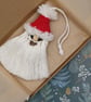 Macrame Santa Christmas tree decoration, Jolly Santa head, Boho Santa,  - Image 3