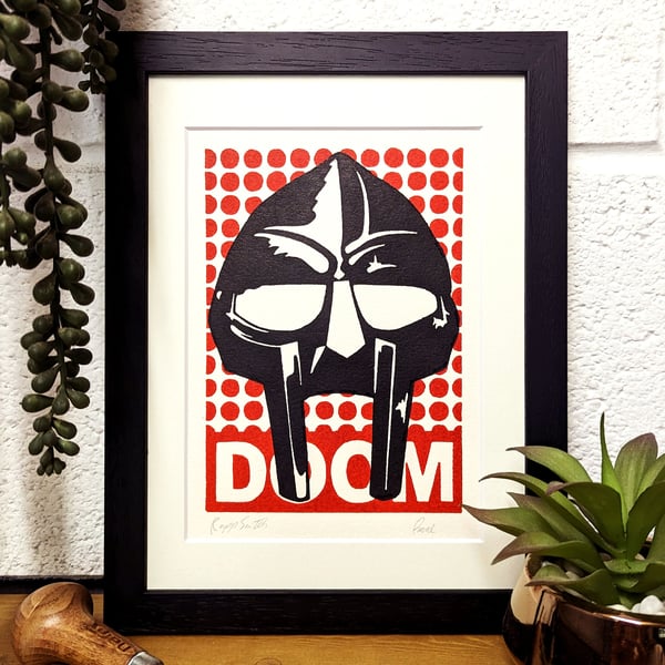 MF Doom- Lino Print