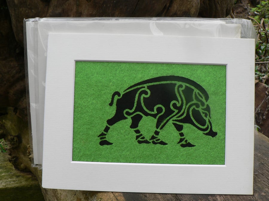 felt celtic boar picture