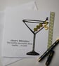 Happy Birthday Martini card with olives  - Image 2